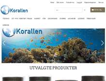 Tablet Screenshot of korallen.no
